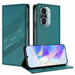 For Honor 60 Pro Embossed Multi-functional Wallet Retro Leather Phone Case(Dark Green)