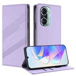 For Honor 60 Pro Embossed Multi-functional Wallet Retro Leather Phone Case(Light Purple)