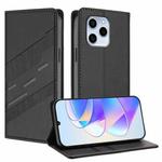 For Honor 60 SE Embossed Multi-functional Wallet Retro Leather Phone Case(Black)