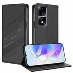 For Honor 80 GT Embossed Multi-functional Wallet Retro Leather Phone Case(Black)