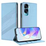 For Honor 90 Lite / X50i Embossed Multi-functional Wallet Retro Leather Phone Case(Light Blue)