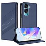 For Honor 90 Lite / X50i Embossed Multi-functional Wallet Retro Leather Phone Case(Dark Blue)
