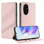 For Honor 200 Embossed Multi-functional Wallet Retro Leather Phone Case(Pink)