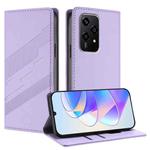 For Honor 200 Lite Global Embossed Multi-functional Wallet Retro Leather Phone Case(Light Purple)