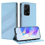For Honor 200 Lite Global Embossed Multi-functional Wallet Retro Leather Phone Case(Light Blue)