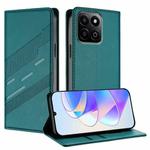 For Honor 200 Smart 5G / X7c 4G Embossed Multi-functional Wallet Retro Leather Phone Case(Dark Green)