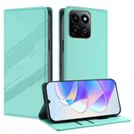 For Honor 200 Smart 5G / X7c 4G Embossed Multi-functional Wallet Retro Leather Phone Case(Mint Green)