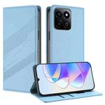 For Honor 200 Smart 5G / X7c 4G Embossed Multi-functional Wallet Retro Leather Phone Case(Light Blue)