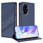 For Honor 200 Pro Embossed Multi-functional Wallet Retro Leather Phone Case(Dark Blue)