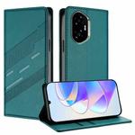 For Honor 300 Embossed Multi-functional Wallet Retro Leather Phone Case(Dark Green)