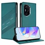 For Honor 400 Embossed Multi-functional Wallet Retro Leather Phone Case(Dark Green)