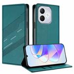 For Honor 400 Lite Embossed Multi-functional Wallet Retro Leather Phone Case(Dark Green)