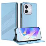 For Honor 400 Lite Embossed Multi-functional Wallet Retro Leather Phone Case(Light Blue)