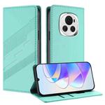 For Honor Magic6 Embossed Multi-functional Wallet Retro Leather Phone Case(Mint Green)