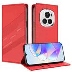 For Honor Magic6 Pro Embossed Multi-functional Wallet Retro Leather Phone Case(Red)