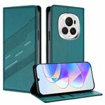 For Honor Magic6 Pro Embossed Multi-functional Wallet Retro Leather Phone Case(Dark Green)