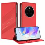 For Honor Magic7 Embossed Multi-functional Wallet Retro Leather Phone Case(Red)