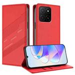 For Honor X5b / X5b Plus Embossed Multi-functional Wallet Retro Leather Phone Case(Red)