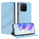 For Honor X5b / X5b Plus Embossed Multi-functional Wallet Retro Leather Phone Case(Light Blue)