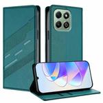 For Honor X6b / X6a 4G Embossed Multi-functional Wallet Retro Leather Phone Case(Dark Green)
