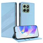 For Honor X6b / X6a 4G Embossed Multi-functional Wallet Retro Leather Phone Case(Light Blue)