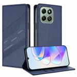 For Honor X6b / X6a 4G Embossed Multi-functional Wallet Retro Leather Phone Case(Dark Blue)
