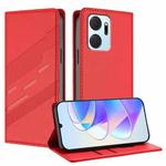 For Honor X7a 4G / Play7T 5G Embossed Multi-functional Wallet Retro Leather Phone Case(Red)