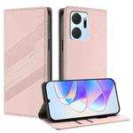 For Honor X7a 4G / Play7T 5G Embossed Multi-functional Wallet Retro Leather Phone Case(Pink)