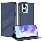 For Honor X7a 4G / Play7T 5G Embossed Multi-functional Wallet Retro Leather Phone Case(Dark Blue)