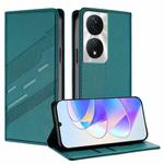 For Honor X7b 5G / X7b / 90 Smart Embossed Multi-functional Wallet Retro Leather Phone Case(Dark Green)