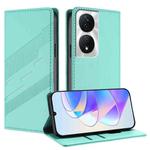 For Honor X7b 5G / X7b / 90 Smart Embossed Multi-functional Wallet Retro Leather Phone Case(Mint Green)