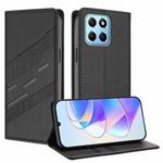 For Honor X8 5G / X6 4G / 70 Lite Embossed Multi-functional Wallet Retro Leather Phone Case(Black)