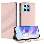 For Honor X8 5G / X6 4G / 70 Lite Embossed Multi-functional Wallet Retro Leather Phone Case(Pink)