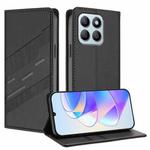 For Honor X8b Embossed Multi-functional Wallet Retro Leather Phone Case(Black)