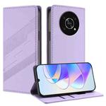 For Honor X9 5G / X9 4G / X30 5G Embossed Multi-functional Wallet Retro Leather Phone Case(Light Purple)
