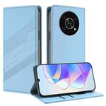 For Honor X9 5G / X9 4G / X30 5G Embossed Multi-functional Wallet Retro Leather Phone Case(Light Blue)