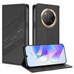 For Honor X9c / Magic7 Lite Embossed Multi-functional Wallet Retro Leather Phone Case(Black)