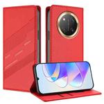 For Honor X9c / Magic7 Lite Embossed Multi-functional Wallet Retro Leather Phone Case(Red)