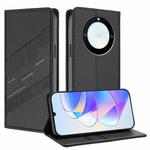 For Honor X40 / X9a / Magic5 Lite Embossed Multi-functional Wallet Retro Leather Phone Case(Black)