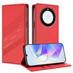 For Honor X40 / X9a / Magic5 Lite Embossed Multi-functional Wallet Retro Leather Phone Case(Red)