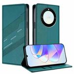 For Honor X40 / X9a / Magic5 Lite Embossed Multi-functional Wallet Retro Leather Phone Case(Dark Green)