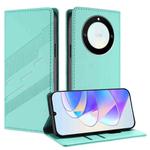 For Honor X40 / X9a / Magic5 Lite Embossed Multi-functional Wallet Retro Leather Phone Case(Mint Green)