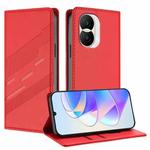 For Honor X40i Embossed Multi-functional Wallet Retro Leather Phone Case(Red)