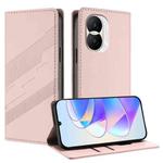 For Honor X40i Embossed Multi-functional Wallet Retro Leather Phone Case(Pink)