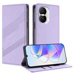 For Honor X40i Embossed Multi-functional Wallet Retro Leather Phone Case(Light Purple)