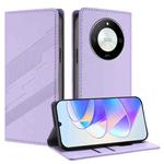 For Honor Magic6 Lite / X9b 5G Embossed Multi-functional Wallet Retro Leather Phone Case(Light Purple)