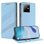 For Honor X60 GT Embossed Multi-functional Wallet Retro Leather Phone Case(Light Blue)