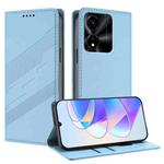 For Honor X5c Plus Embossed Multi-functional Wallet Retro Leather Phone Case(Light Blue)