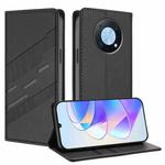 For Huawei Enjoy 50 Pro / nova Y90 Embossed Multi-functional Wallet Retro Leather Phone Case(Black)