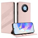 For Huawei Enjoy 50 Pro / nova Y90 Embossed Multi-functional Wallet Retro Leather Phone Case(Pink)